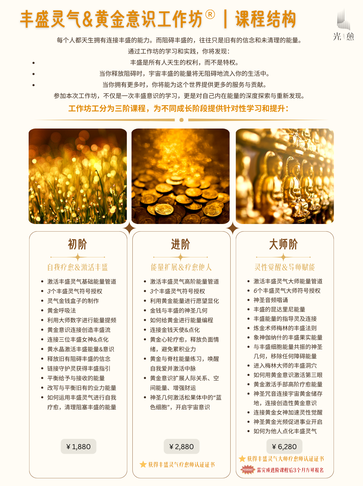 丰盛灵气&黄金意识工作坊®️